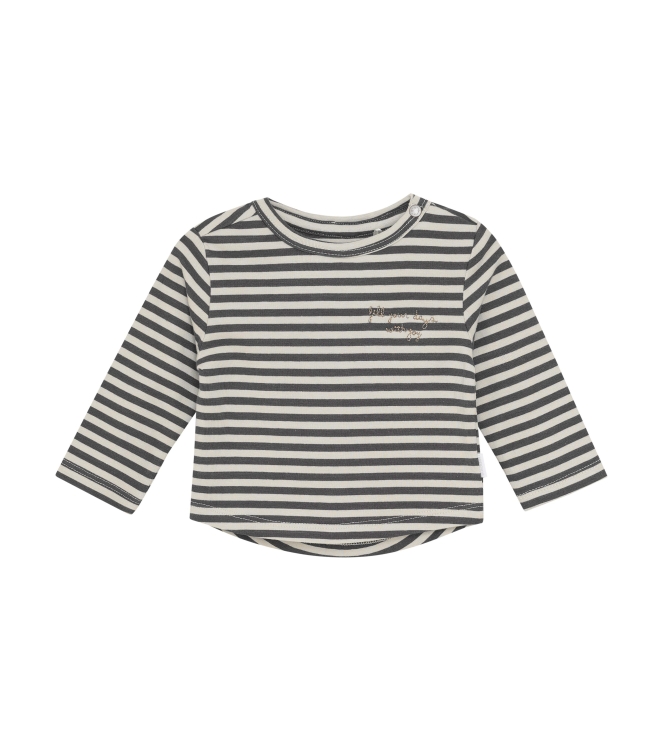 Noppies shirts N438 Stripe pattern Dark Grey 5490011