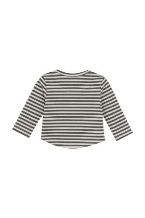 Noppies shirts N438 Stripe pattern Dark Grey 5490011