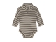 Noppies rompers N438 Stripe pattern Dark Grey 5494110