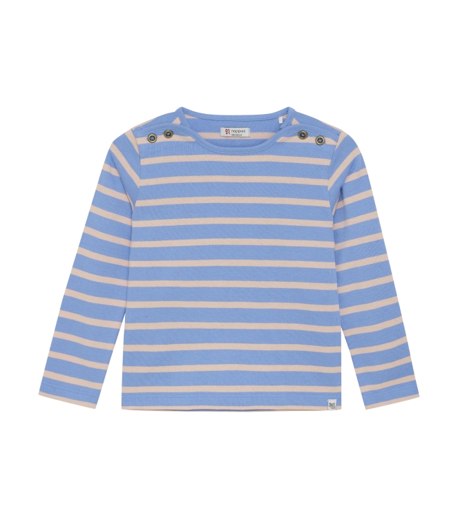 Noppies shirts N415 Stripe pattern Med.Blue 5560012