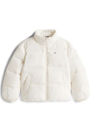 Tommy Hilfiger Pufferjas met TH Logo YA8 Ivory Silk