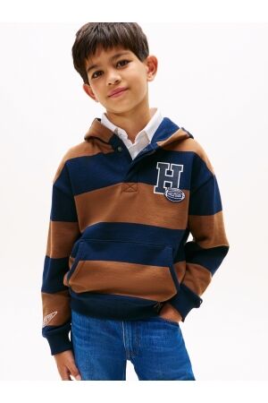 Tommy Hilfiger Hoodie met strepen GVP Pecan Nut Stripe