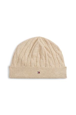 Tommy Hilfiger Cable Beanie Sjaal Giftbox GUQ Malted Milk Heather