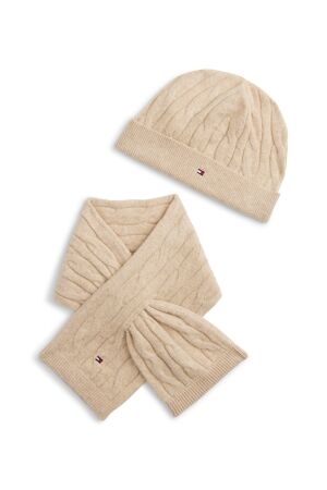 Tommy Hilfiger winteraccessoires GUQ Malted Milk Heather KN0KN02081