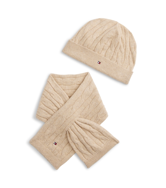 Tommy Hilfiger winteraccessoires GUQ Malted Milk Heather KN0KN02081