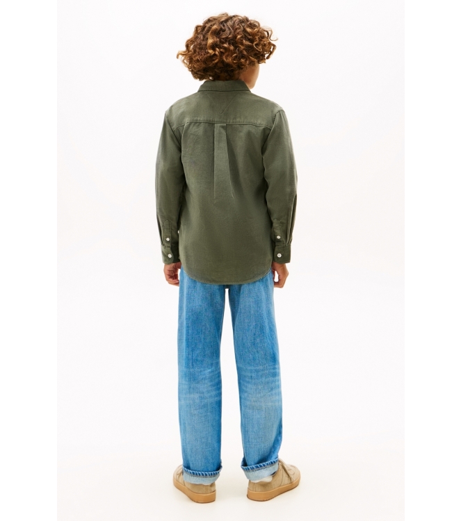 Tommy Hilfiger overhemden MRH Pewter Green KB0KB09998