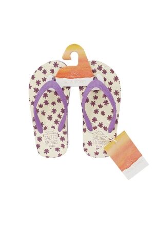 Salted Stories Flower slippers 070 Ivory