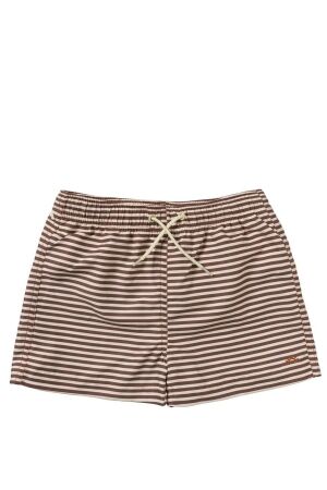Salted Stories Zwemshort Rib Stripe 151 Carob Brown