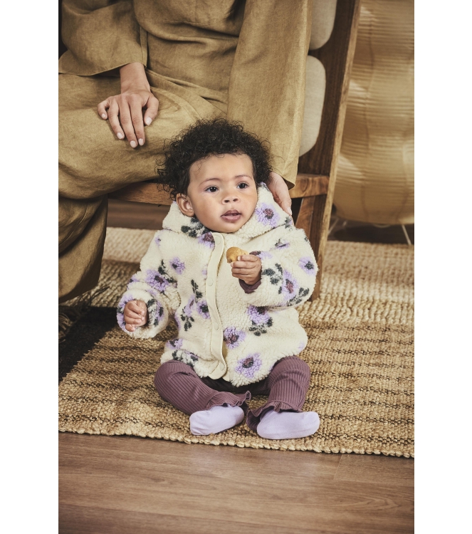 Z8-Newborn jassen Vanilla cream/AOP Nayla