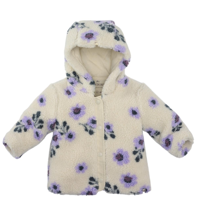 Z8-Newborn jassen Vanilla cream/AOP Nayla