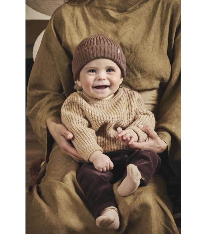 Z8-Newborn winteraccessoires Amber brown Mayar