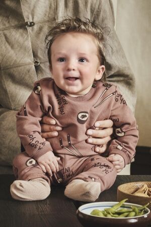 Z8-Newborn broeken Amber brown/AOP Fons