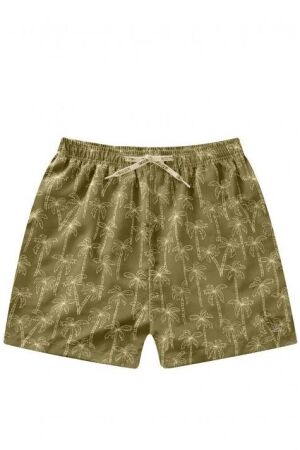 Salted Stories Stan heren Zwemshort met palmbomen 655 Dried Herb
