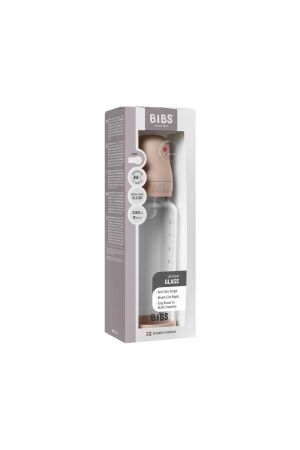 BIBS BIBS Babyfles van glas Medium Flow 240ml Blush