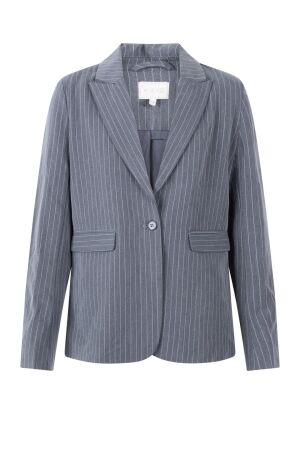 Ai&Ko Amanda Pinstripe Blazer 193901 Dark Grey