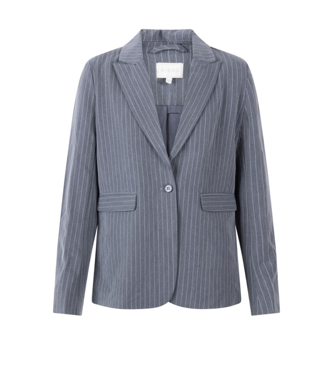 Ai&Ko blazers & gilets 193901 Dark Grey Amanda Pinstripe