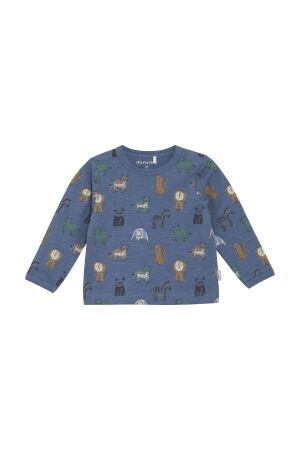 Minymo T-shirt allover print 7337 China Blue
