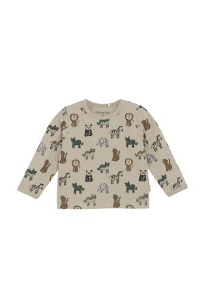 Minymo T-shirt allover print 2306 Oxford Tan
