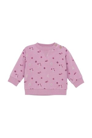 Minymo Sweatshirt met allover print 5111 Mauve Orchid