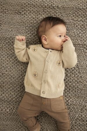 Minymo Vest Gebreid 2306 Oxford Tan
