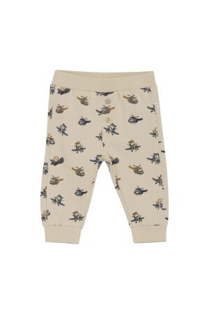 Minymo Broek met allover print Sweat 2306 Oxford Tan