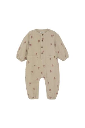 Minymo Jumpsuit met bloemenprint 2306 Oxford Tan