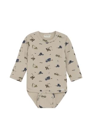 Minymo Romper allover print Sweat 2306 Oxford Tan