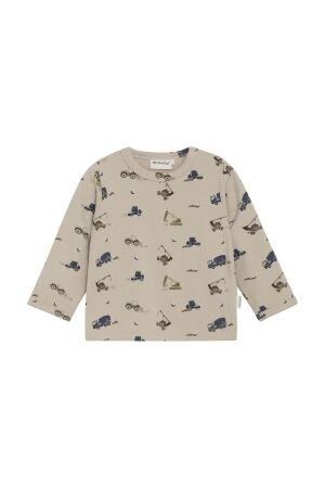 Minymo T-shirt allover print Sweat 2306 Oxford Tan