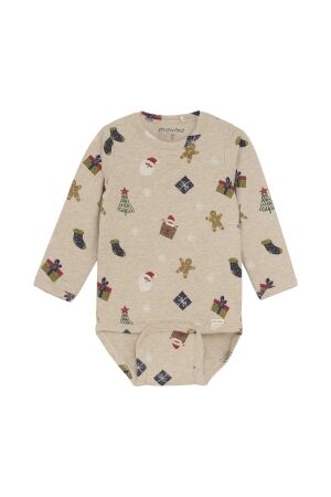 Minymo Romper allover print 2055 Beige Melange