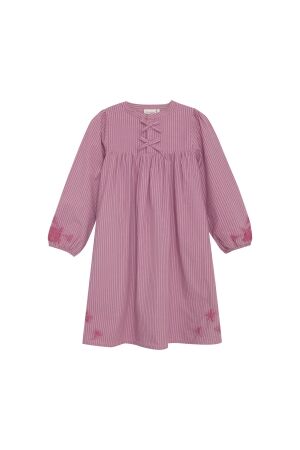 Minymo Jurk met strepen 5111 Mauve Orchid