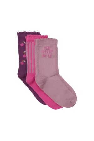 Minymo Sokken 3-Pack 5111 Mauve Orchid