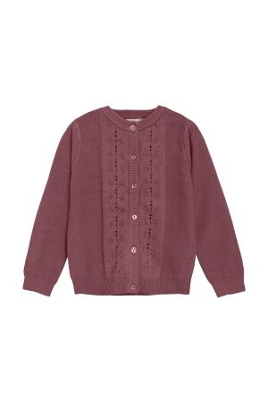 Minymo Vest Gebreid 4435 Withered Roze