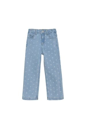 Minymo Jeans met bloemenprint 7337 China Blue