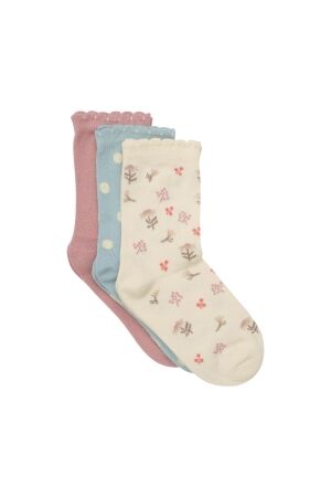 Minymo Sokken 3-Pack 4435 Withered Roze