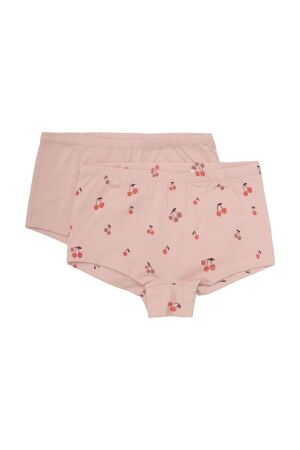 Minymo Onderbroeken 2-Pack met cherry print 5240 Misty Roze