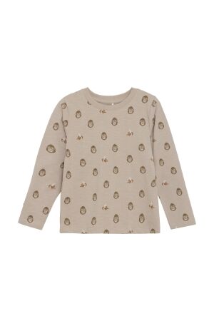 Minymo T-shirt allover print 2306 Oxford Tan