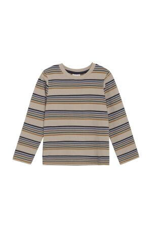 Minymo T-shirt gestreept 2306 Oxford Tan