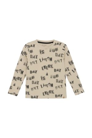 Minymo T-shirt allover print 2306 Oxford Tan
