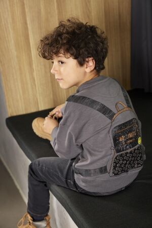 Minymo Sweatshirt 1403 Dark Gull Grijs