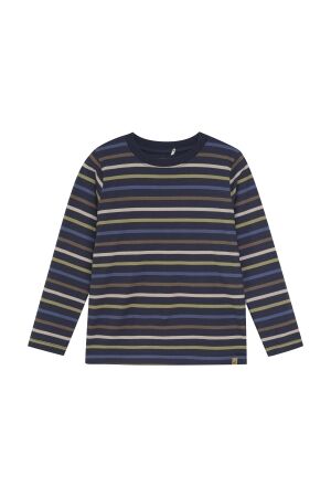 Minymo T-shirt gestreept 7021 Parisian Night