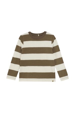 Minymo T-shirt gestreept 2502 Chocolate Chip