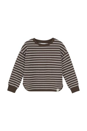 Minymo Sweatshirt gestreept 2502 Chocolate Chip