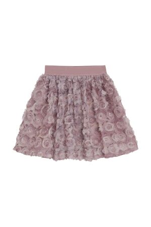 Minymo Tulle Rok met bloemen 4200 WoodRoze