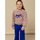 Looxs Little truien 319 Deep Red Stripe 2532-7332-319