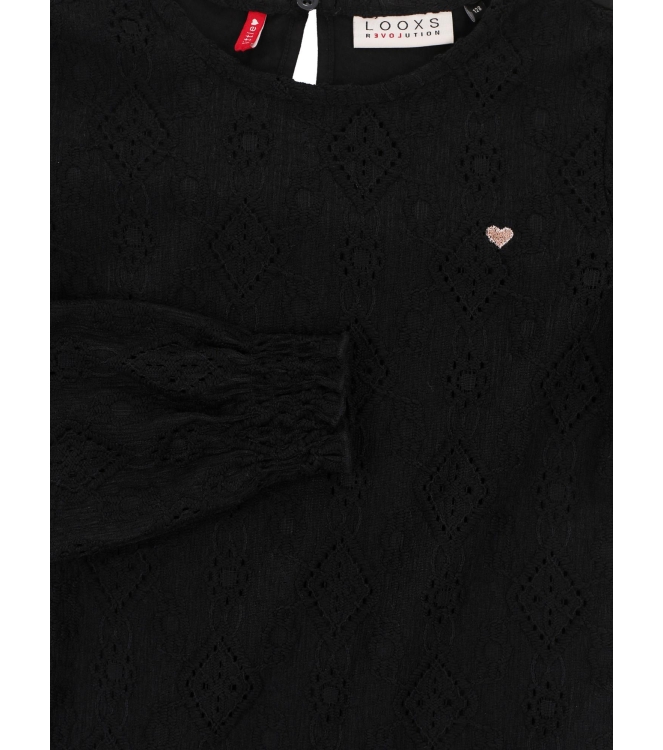 Looxs Little blouses 093 Pebble Black 2533-7179-093