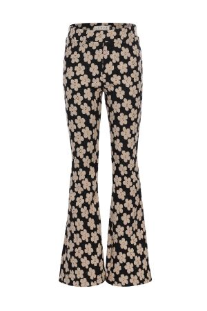 Looxs Little Flared Broek 961 Flowerfield Black