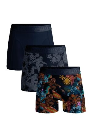 Muchachomalo Boxershorts 3-pack Print Surfmonkey Print/Print/Blue