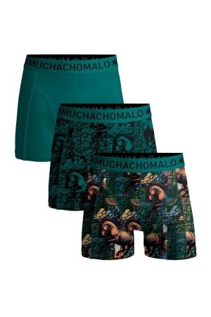 Muchachomalo Boxershorts 3-pack Print Totemhorse Print/Print/Green