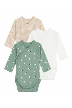 Petit Bateau 3-pak Rompers lange mouw 00 Variante 1
