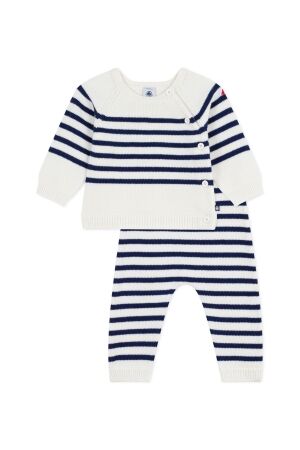 Petit Bateau 2-delig Babypakje 01 Marshmallow/Soir
